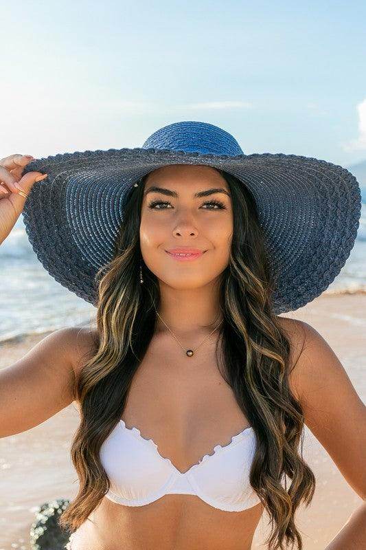 Scallop Edge Bow Accent Sunhat - VacationGrabs