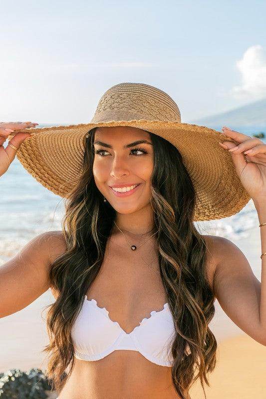 Scallop Edge Bow Accent Sunhat - VacationGrabs
