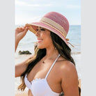 Multi-Stripe Bow Accent Bucket Sunhat - VacationGrabs