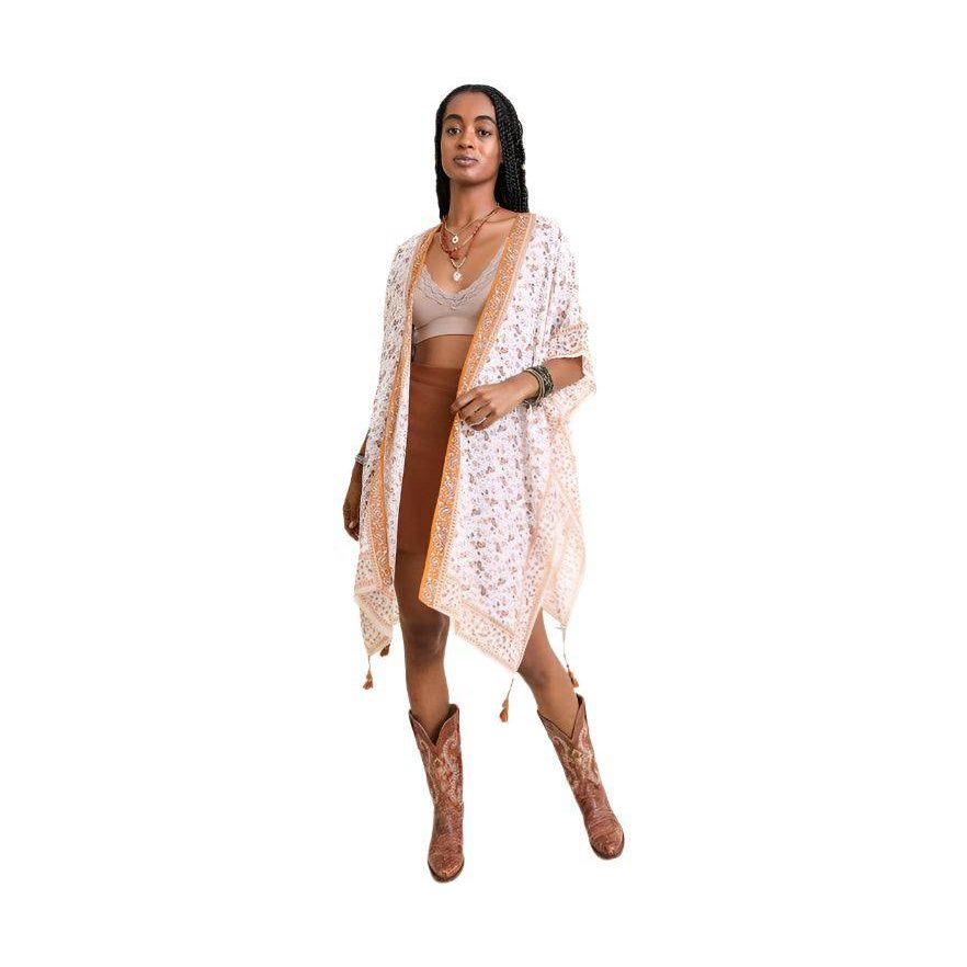 Ditsy Floral Paisley Kimono - VacationGrabs