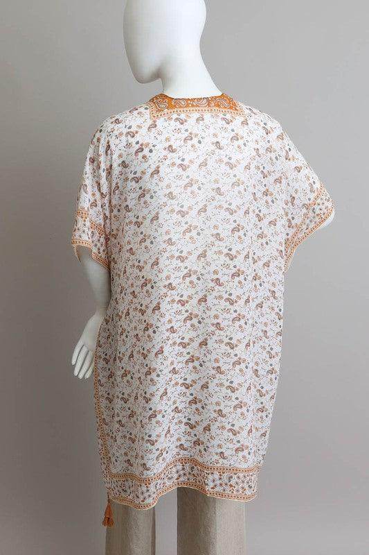 Ditsy Floral Paisley Kimono - VacationGrabs