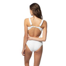 Textured Solid One Piece Swimsuit With Knot Front - VacationGrabs