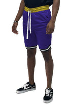 Solid Athletic Basketball Sports Shorts Chevron Trim - VacationGrabs