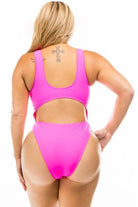 Plus Open Middle 1Pc Monokini Swimwear - VacationGrabs