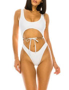 Plus Open Middle 1Pc Monokini Swimwear - VacationGrabs
