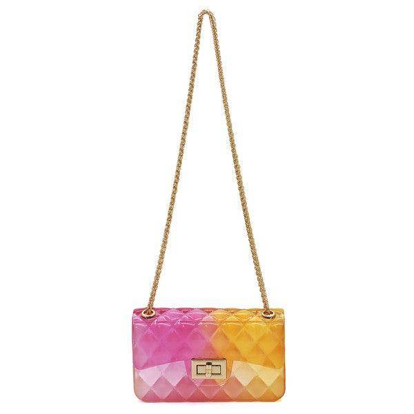 Quilt Embossed Multi Jelly Shoulder Bag - VacationGrabs