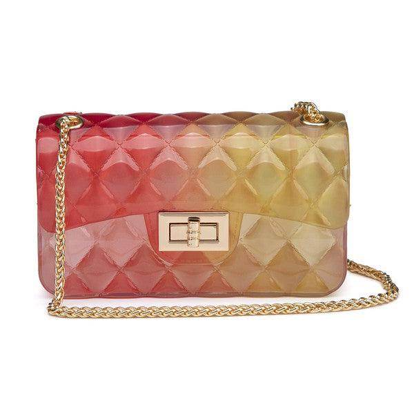 Quilt Embossed Multi Jelly Shoulder Bag - VacationGrabs