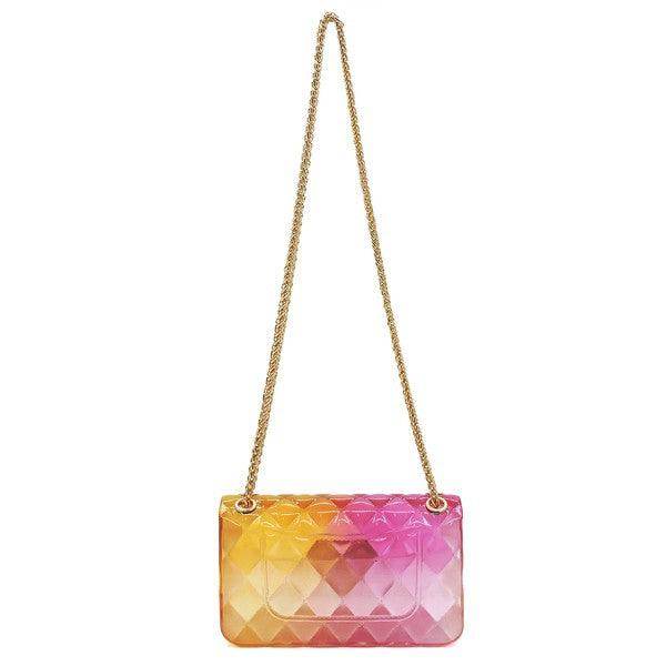 Quilt Embossed Multi Jelly Shoulder Bag - VacationGrabs
