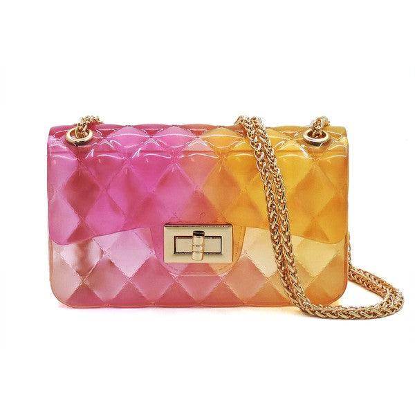 Quilt Embossed Multi Jelly Shoulder Bag - VacationGrabs