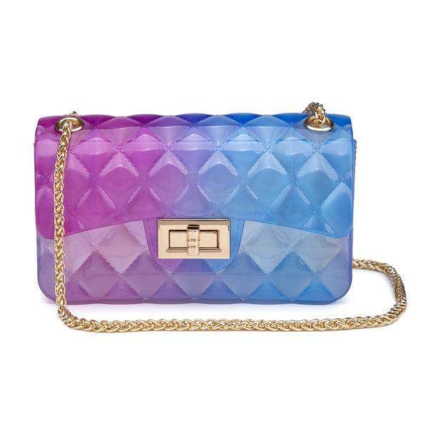 Quilt Embossed Multi Jelly Shoulder Bag - VacationGrabs