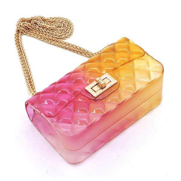 Quilt Embossed Multi Jelly Shoulder Bag - VacationGrabs