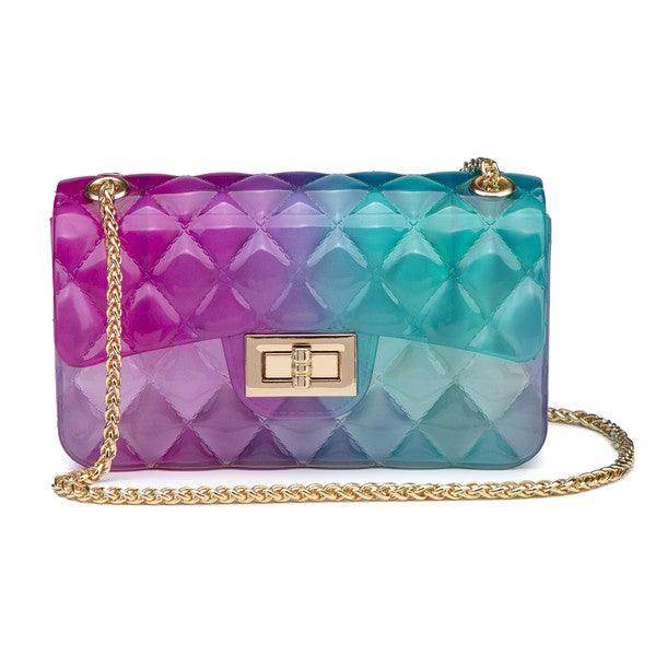 Quilt Embossed Multi Jelly Shoulder Bag - VacationGrabs