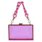 Acrylic Chain Handle See Thru Crossbody Clutch Purse - VacationGrabs