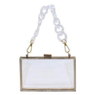 Acrylic Chain Handle See Thru Crossbody Clutch Purse - VacationGrabs