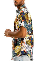 Hawaiian Print Button Down Shirts for Men Multi - VacationGrabs