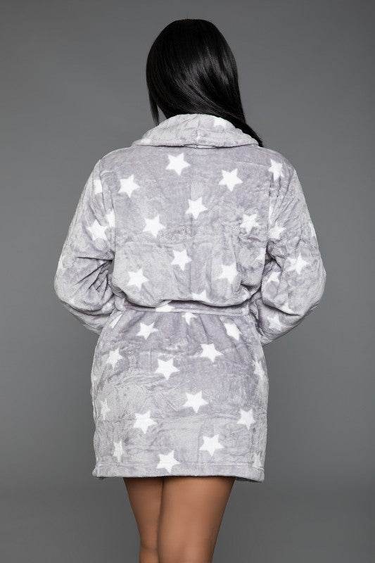 Kaylee Robe Star Print Womens Robe - VacationGrabs