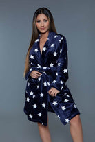 Kaylee Robe Star Print Womens Robe - VacationGrabs