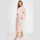 Janette Pink Hooded Plush Robe - VacationGrabs