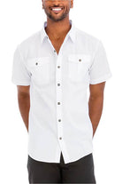 Men's Two Chest Pocket Button Down Shirt - VacationGrabs