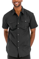 Men's Two Chest Pocket Button Down Shirt - VacationGrabs