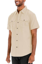 Men's Two Chest Pocket Button Down Shirt - VacationGrabs