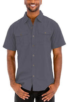 Men's Two Chest Pocket Button Down Shirt - VacationGrabs