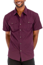 Men's Two Chest Pocket Button Down Shirt - VacationGrabs