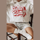 Plus Santa Baby Christmas Graphic Hoodie - VacationGrabs