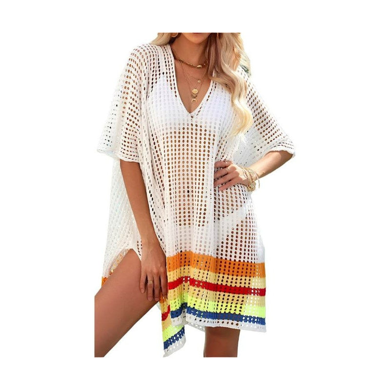Womens Open Knit Crochet Cover Up - VacationGrabs