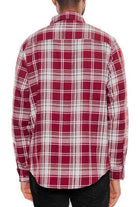 Long Sleeve Flannel Full Plaid Checkered Shirt - VacationGrabs