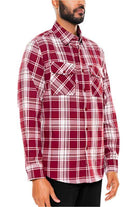 Long Sleeve Flannel Full Plaid Checkered Shirt - VacationGrabs