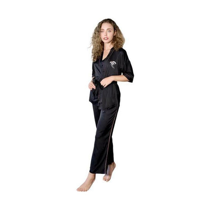 Black 3 Piece Kimono Pajama Sets - VacationGrabs