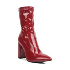 Pluto Block Heel Stiletto Ankle Boot - VacationGrabs