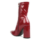 Pluto Block Heel Stiletto Ankle Boot - VacationGrabs