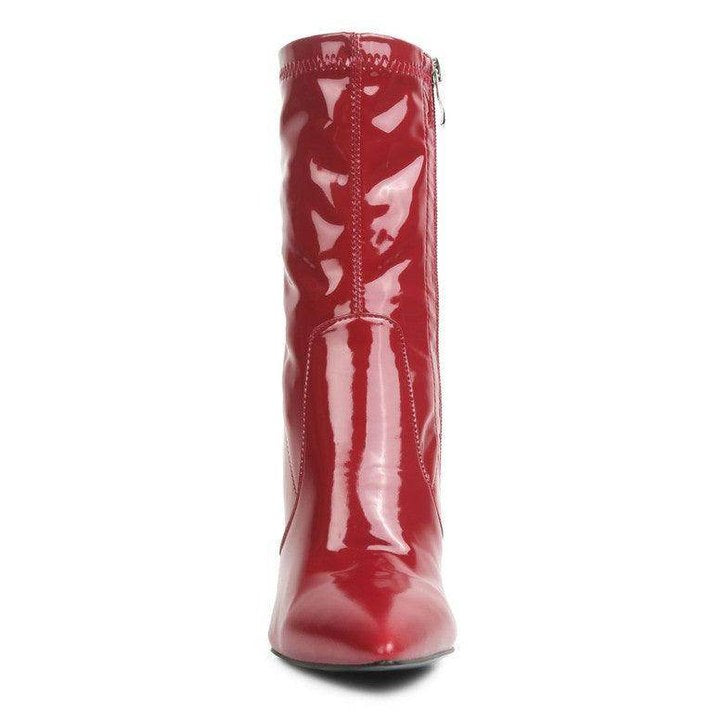 Pluto Block Heel Stiletto Ankle Boot - VacationGrabs