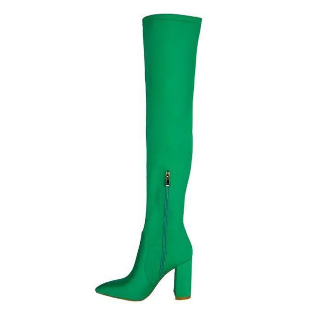 Schiffer High Block Heeled Long Boot - VacationGrabs