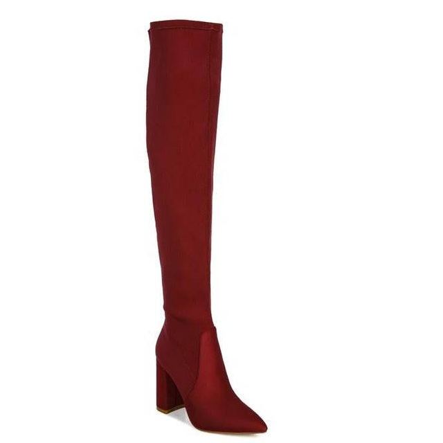 Schiffer High Block Heeled Long Boot - VacationGrabs