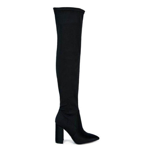 Schiffer High Block Heeled Long Boot - VacationGrabs