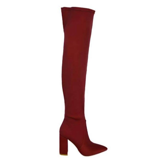 Schiffer High Block Heeled Long Boot - VacationGrabs