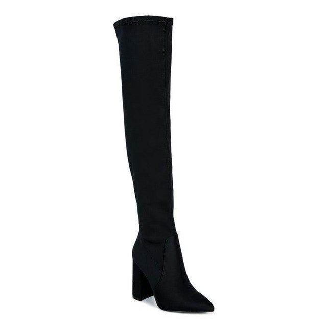Schiffer High Block Heeled Long Boot - VacationGrabs