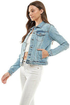 Women's Coats & Jackets Spandex Ladies Casual Denim Jacket