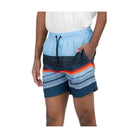 Swimwear - Blue Stripes Swim Shorts - VacationGrabs