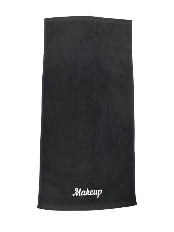 Embroidered Black Make Up Remover Hand Towel - VacationGrabs