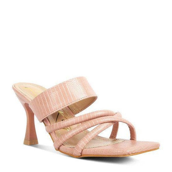 Criss Cross Strap Heel Sandals - VacationGrabs