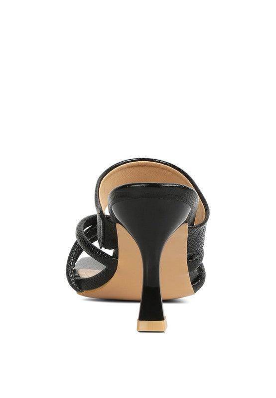 Criss Cross Strap Heel Sandals - VacationGrabs