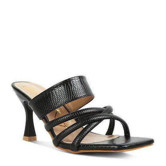 Criss Cross Strap Heel Sandals - VacationGrabs