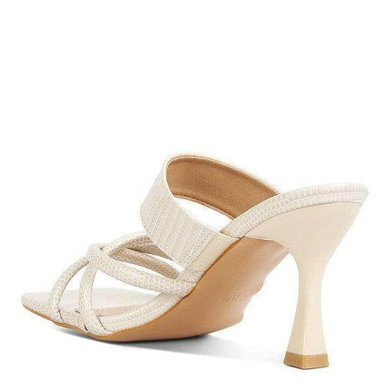 Criss Cross Strap Heel Sandals - VacationGrabs
