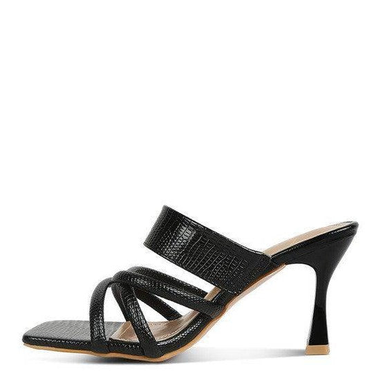 Criss Cross Strap Heel Sandals - VacationGrabs