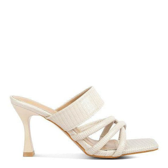 Criss Cross Strap Heel Sandals - VacationGrabs