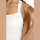 Halter Neck Faux Leather Bodycon Dress - VacationGrabs